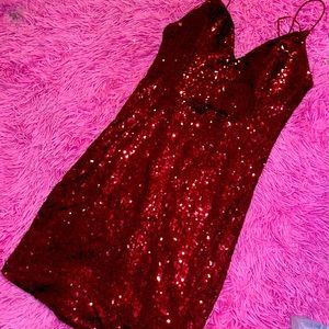 sparkly red-maronish dress💋 (worn only once)